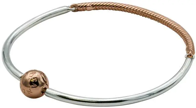 Main image of PANDORA Moments Three-Link Pandora Rose Bangle Bracelet 19 -