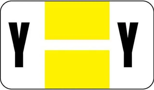 Main image of Safeguard Compatible "Y" Labels, Laminated Stock, 15/16" X 1-5/8" Individual Letters - Pack of 240