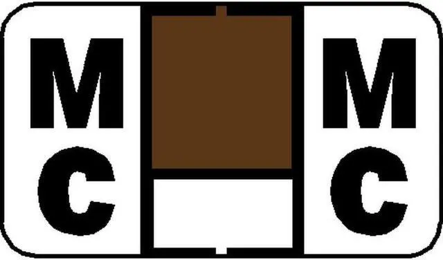 Main image of Jeter 7200 Compatible "Mc" Labels, Laminated Stock, 15/16" X 1-5/8", Individual Letters - Pack of 240