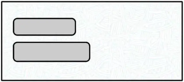 Main image of #10 DG-1 Double Poly Window Envelopes, 4-1/8" x 9-1/2", 24# White, Blue Wesco Inside Tint (Box of 500)