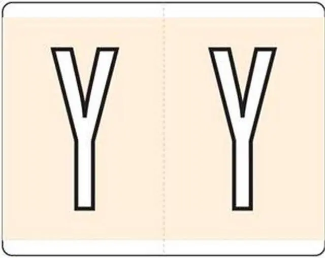 Main image of Kardex Compatible "Y" Labels, Laminated Stock, 1-1/4" X 1-19/32" Individual Letters - Roll of 500