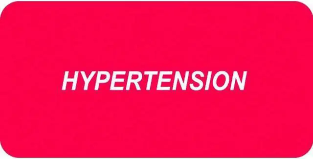 Main image of Chart Labels, HYPERTENSION -  Red 2" X 1" (Pack of 252)