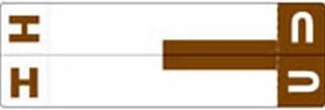 Main image of Smead Compatible "HU" Labels, Matte paper Stock, 1-5/32" X 3-5/8" Individual Letters - 100 per Pack