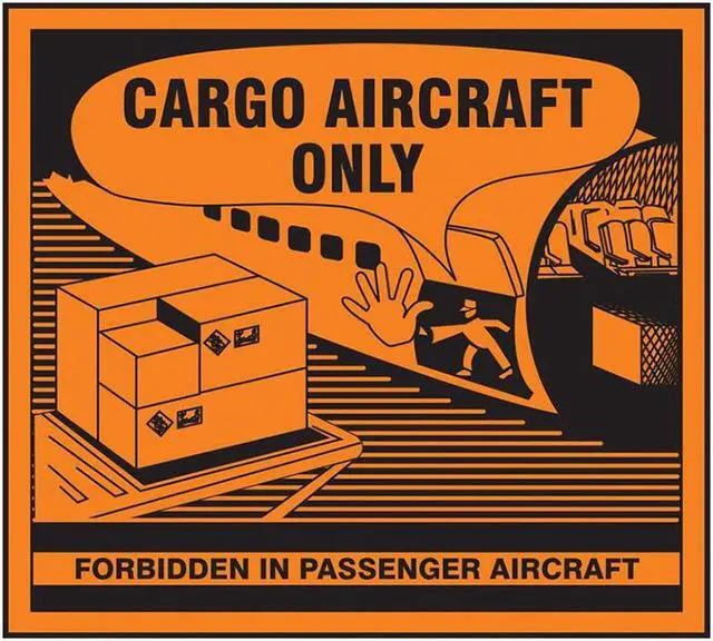 Main image of 4-5/16" x 4-3/4" Cargo Aircraft Only Labels (500 per Roll)