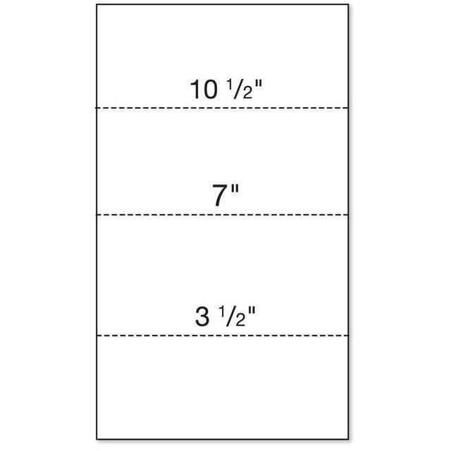 X 11\" Laser Cut Sheet, 24# White Stock, 1 Horizontal Perforation 3-5/8...