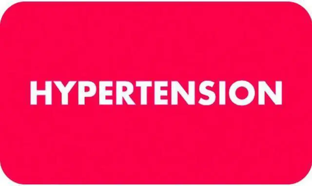 Main image of Chart Labels, HYPERTENSION - Red, 1-1/2" X 7/8" (Roll of 250)