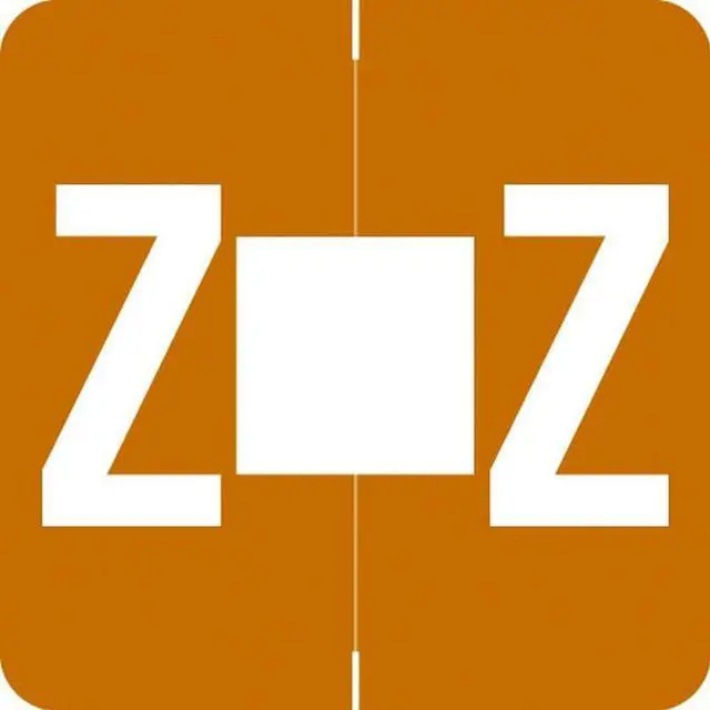 Main image of Barkley ADPK Compatible "Z" Labels, Laminated Stock, 1-1/2" X 1-1/2" Individual Letters - Pack of 228