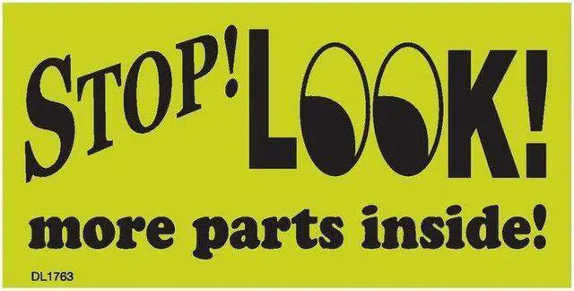 Main image of 2" x 4' Stop! Look! more parts inside! Labels (500 per Roll)