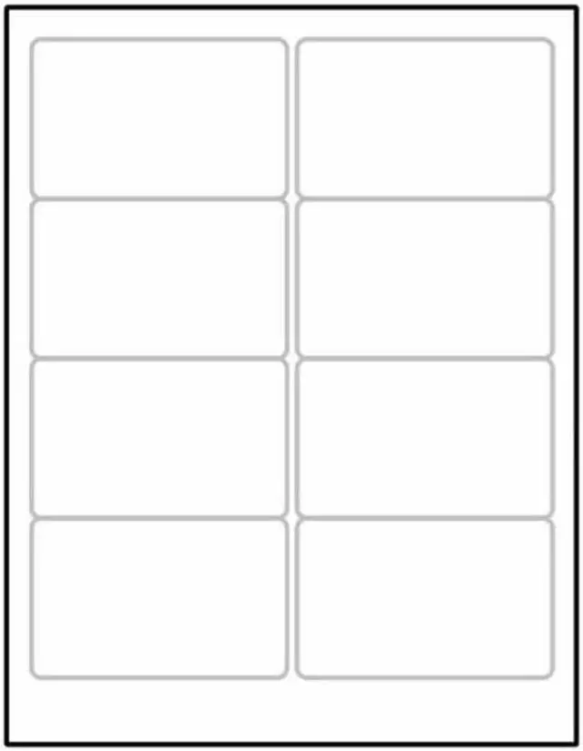 Main image of Laser Label Sheet, 4" x 2-1/2" Laser Finish, Flat Sheet and Pre-Die Cut Labels (Box of 100)