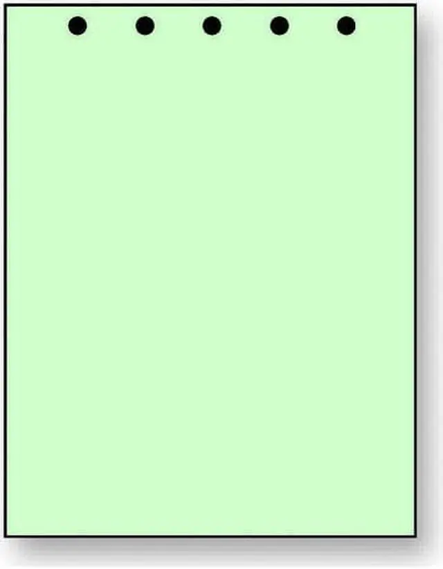 Main image of 8-1/2'' x 11" Laser Cut Sheet, 20# Green Stock, 5 Hole Punch Top, 5/16" Diameter (Carton of 2500)