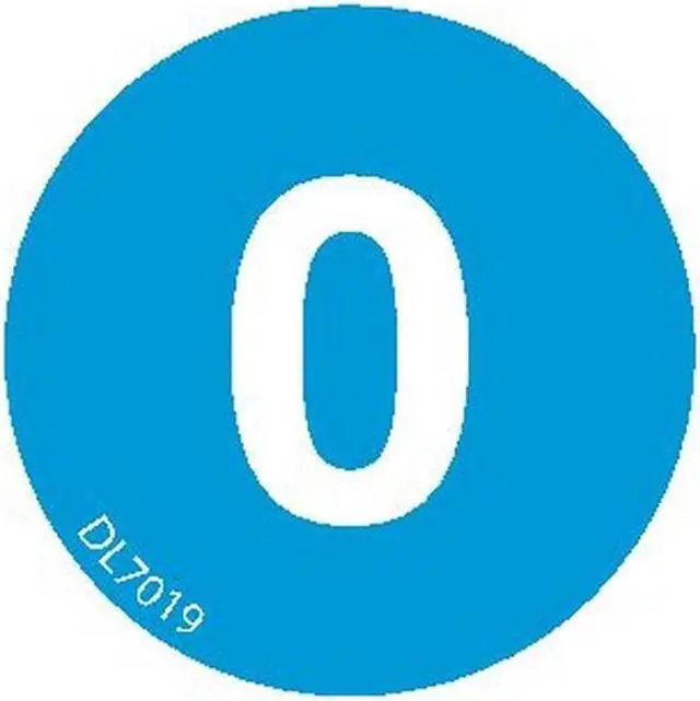Main image of 2" Diameter Number 0 Circle Labels (500 per Roll)