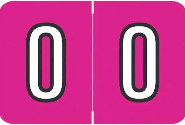Main image of Barkley NCPM Compatible Numeric "0" Labels, Laminated Stock, 1" X 1-1/2" Individual Numbers - Roll of 500