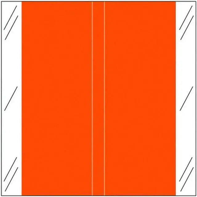 Main image of Tabbies 11600 Compatible Solid Orange Labels, 100# laminated stock, 1-1/2" x 1-1/2" Individual Colors - Roll of 501