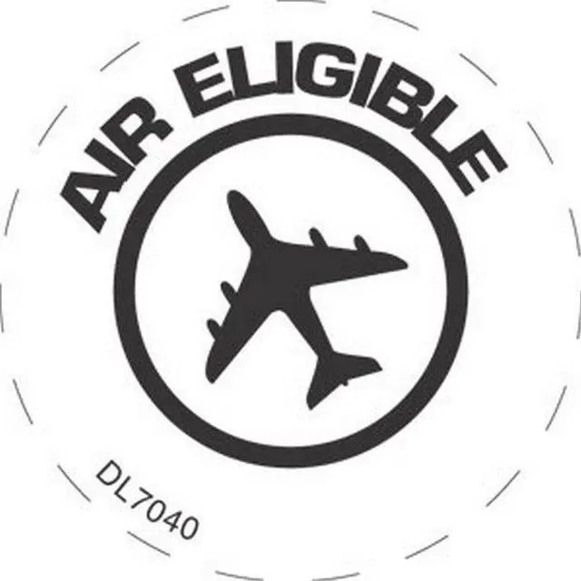 Main image of 3" Diameter Plane with Air Eligible Text Circle Labels (500 per Roll)