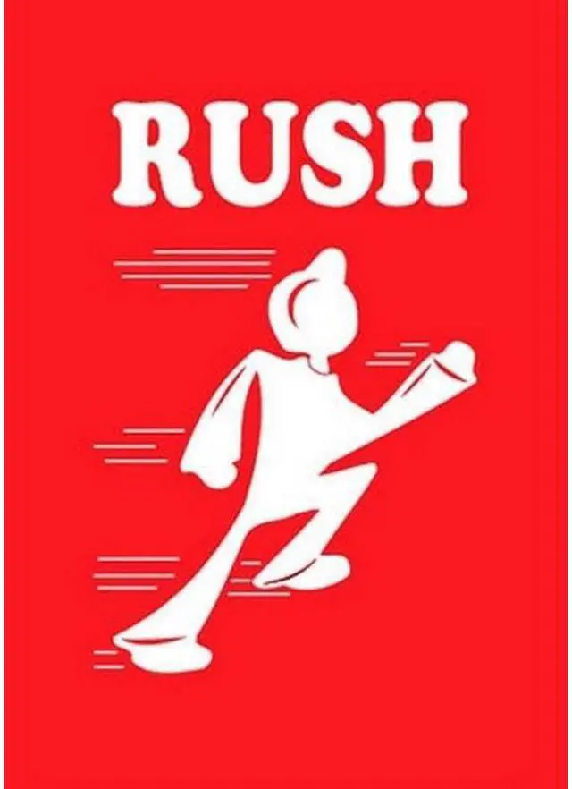 Main image of 2" x 3" White/Red Rush Labels (500 per Roll)