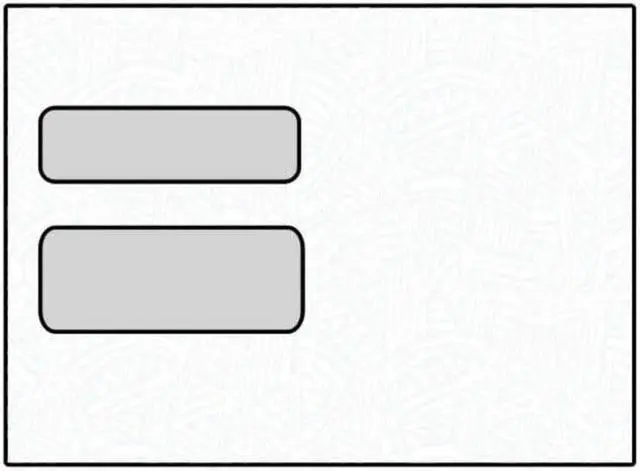 Main image of #93D W-2 Double Poly Window Envelopes, 5-3/4" x 8", 24#, White, Side Seams, Blue Wesco Inside Tint (Box of 500)