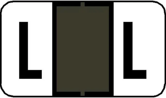 Main image of Jeter 7200 Compatible "L" Labels, Laminated Stock, 15/16" X 1-5/8", Individual Letters - Pack of 225