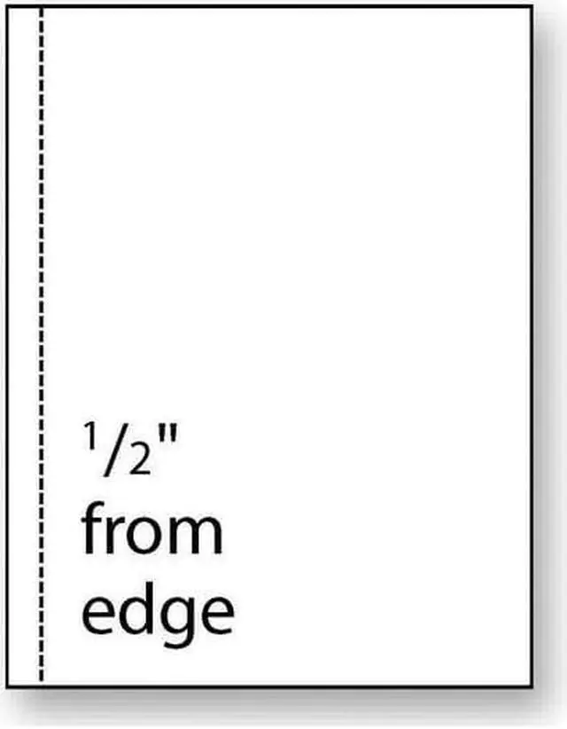Alt view image 2 of 2 - 8-1/2'' x 11" Laser Cut Sheet, 20# White Stock, 1 Vertical Perforation 1/2" from Left (Carton of 2500)