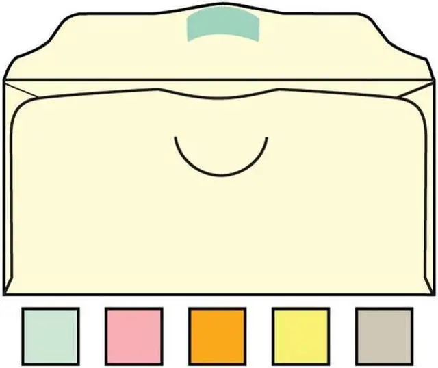 Main image of Church Offering Envelopes 3-1/8" x 6-1/4" 20# Creme Pastel, Scalloped Flap, Spot Seal, Half Circle Die Cut (Box of 1000)