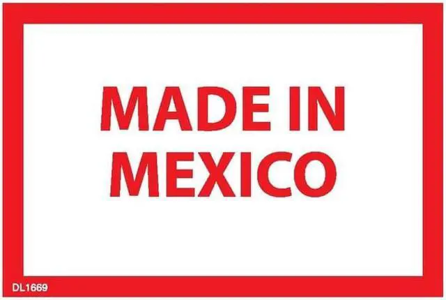 Main image of 2" x 3" Made in Mexico Labels (500 per  Roll)