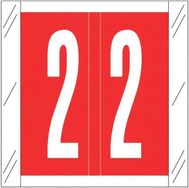 Main image of Tabbies Compatible "2" Numeric Labels, 100# Laminated Stock, 1-1/2" X 1-1/2" Individual Numbers - Roll of 500