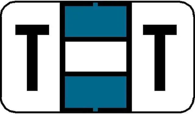 Main image of Jeter 7200 Compatible "T" Labels, Laminated Stock, 15/16" X 1-5/8", Individual Letters - Pack of 225