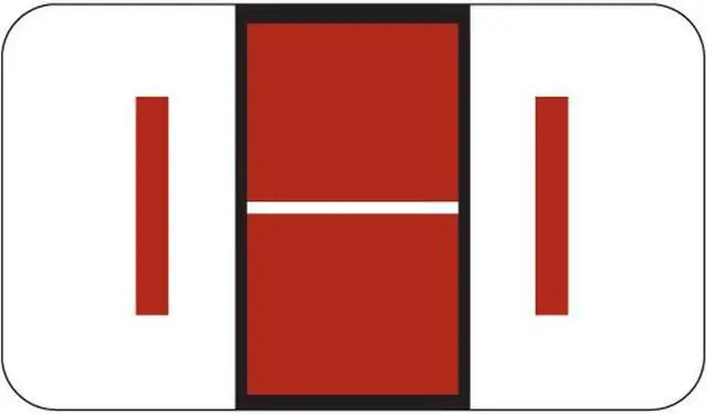 Main image of POS Compatible "I" Labels, Laminated Stock, 15/16" X 1-5/8" Individual Letters - Roll of 500