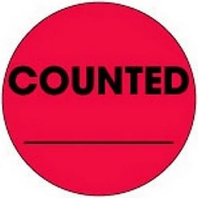 Main image of 2" Diameter Counted ____ Circle Labels (500 per Roll)