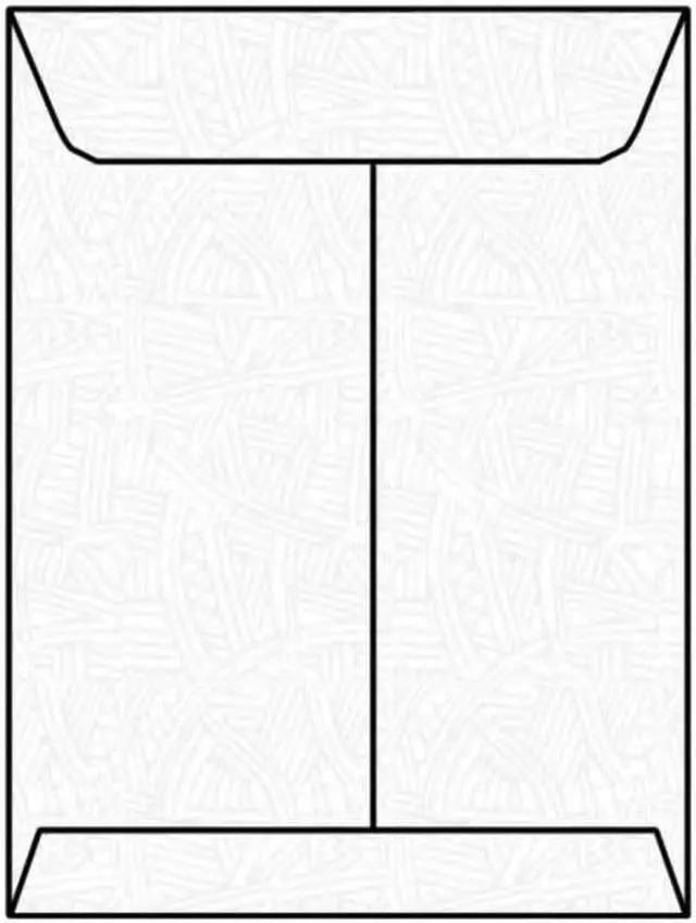 Main image of Open End Catalog Envelopes, 9" x 12", 28#, Black Wesco Security Tint, White, No Window, Remoistening Seal (Box of 500)