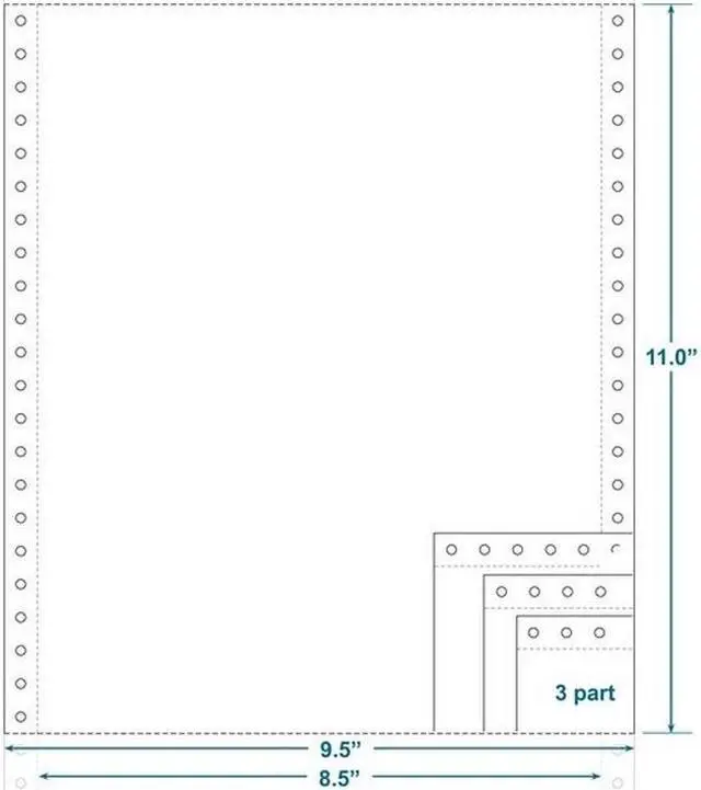 Main image of 3-Ply Carbonless Paper, Blank, Form Size 9-1/2" x 11" (W x H) (Carton of 1200)