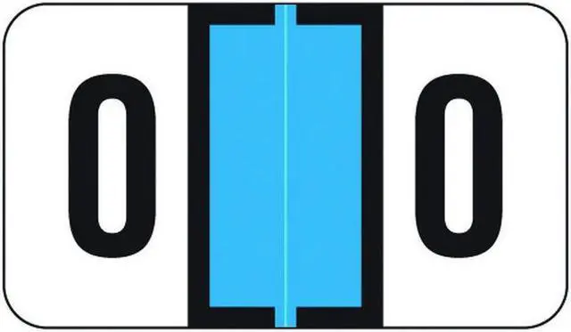 Main image of Jeter 2600 Compatible Numeric "0" Labels, Laminated Stock, 1-5/8" x 15/16" Individual Numbers - Roll of 500