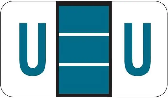 Main image of POS Compatible "U" Labels, Laminated Stock, 15/16" X 1-5/8" Individual Letters - Roll of 500