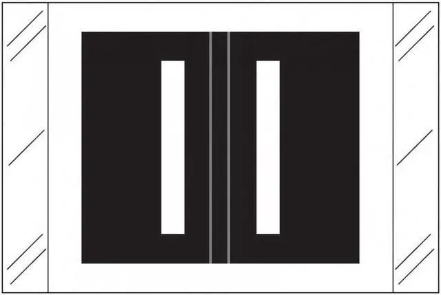 Main image of Tabbies Compatible "I" Labels, Polylaminated 100# Stock, 1 " X 1-1/2" Individual Letters - Roll of 500