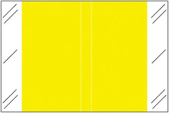 Main image of Tabbies 11100 Compatible Solid Yellow Labels, 100# laminated stock, 1-1/2" x 1" Individual Colors - Roll of 506