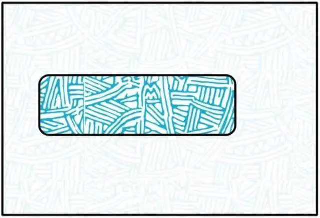 Main image of #Style A Professional Statement Poly Window Envelopes, 4-1/2" x 6-1/2", 24# White, Blue Wesco Inside Tint (Box of 500)