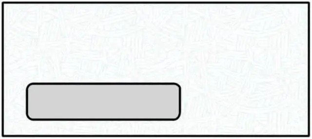 Main image of #6-3/4 Cellophane Window Envelopes, 3-5/8" x 6-1/2", 24#, White, Diagonal Seams, Blue Wesco Inside Tint (Box of 500)