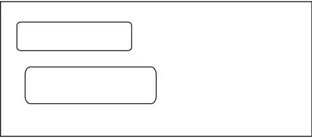 Main image of #10, Double Window Envelope, 4-1/8" x 9-1/2", 24# White Wove, (Box of 500)
