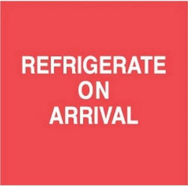 Main image of 4" x 4" Refrigerate On Arrival Labels (500 per Roll)