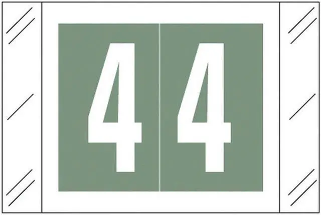 Main image of Barkley FNSTM Compatible  "4" Numeric Labels, 60# Laminated Stock, 1-1/2" x 1"" Individual Numbers - Roll of 500