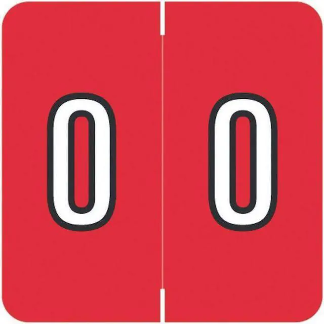 Main image of Barkley FNDBM Compatible "0" Numeric Labels, Laminated Stock, 1-1/2" x 1-1/2" Individual Numbers - Roll of 500