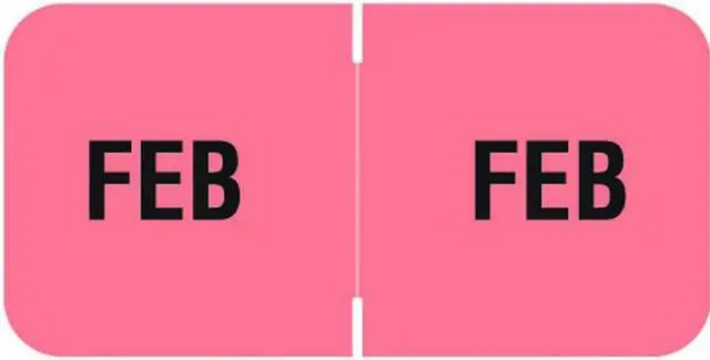 Main image of Barkley FMBLM Compatible "Feb" Month Labels, Laminated Stock,1-1/2" x 3/4", Individual Months - Roll of 250