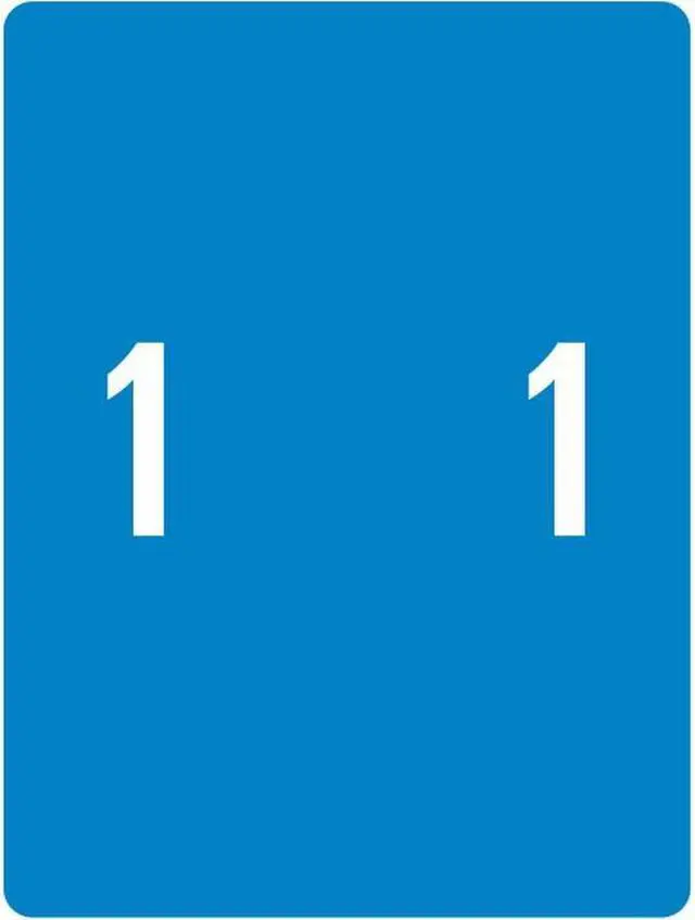Main image of Smead XLCC Compatible "1" Numeric Labels, Laminated Stock, 2" X 1-1/2" Individual Numbers - Roll of 500