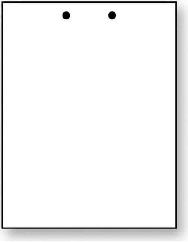 Alt view image 3 of 3 - 8-1/2'' x 11" Laser Cut Sheet, 20# White Stock, 2 Hole Punch Top, 5/16" Diameter (Carton of 2500)