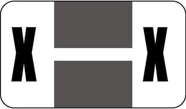 Main image of Safeguard Compatible "X" Labels, Laminated Stock, 15/16" X 1-5/8" Individual Letters - Pack of 240