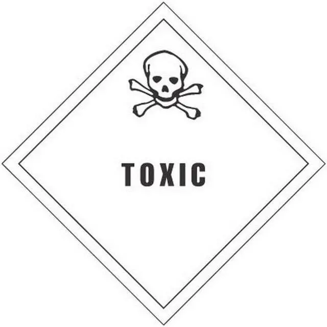 Main image of 4" x 4" Toxic D.O.T. Subsidiary Risk Labels (500 per Roll)