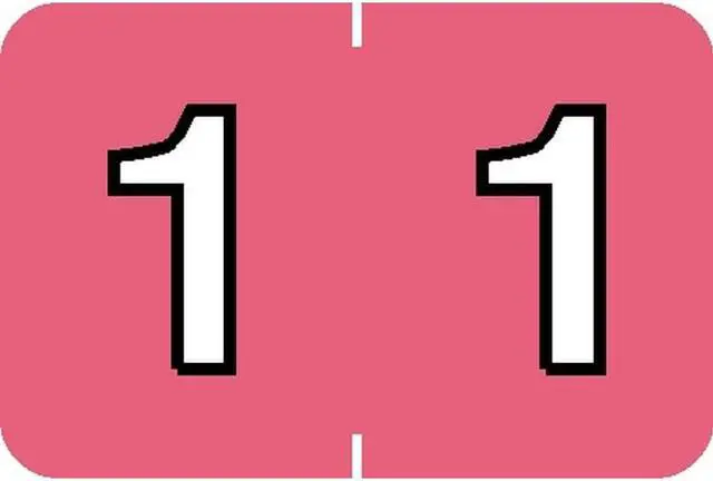Main image of Barkley NBKM Compatible Numeric "1" Labels, Laminated Stock, 1" X 1-1/2" Individual Numbers - Roll of 500