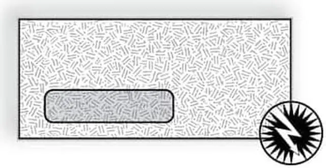 Main image of #10 Side Seam Digi-Clear Window Confetti Tint, 4-1/8" x 9-1/2", White Sulphite, Black Confetti Tint (Box of 500)