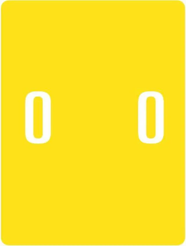 Main image of Smead XLCC Compatible "0" Numeric Labels, Laminated Stock, 2" X 1-1/2" Individual Numbers - Roll of 500