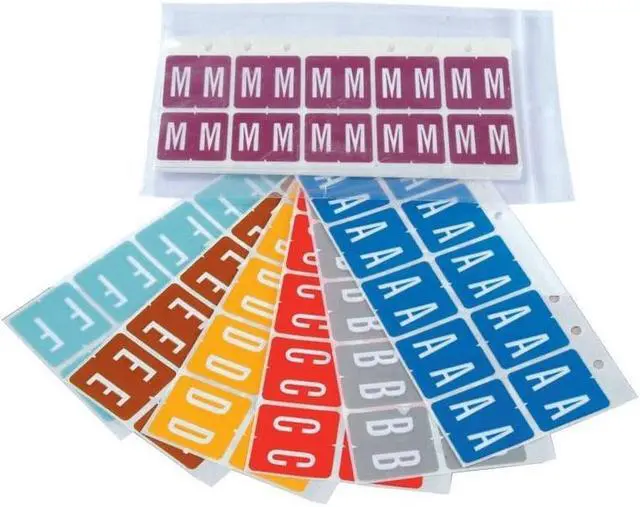 Main image of VRE/GBS Compatible "A-Z, plus Mc" Labels, Polylaminated Stock, 1.3 " X 1-1/4" Refill Kit - 1,010 assorted labels