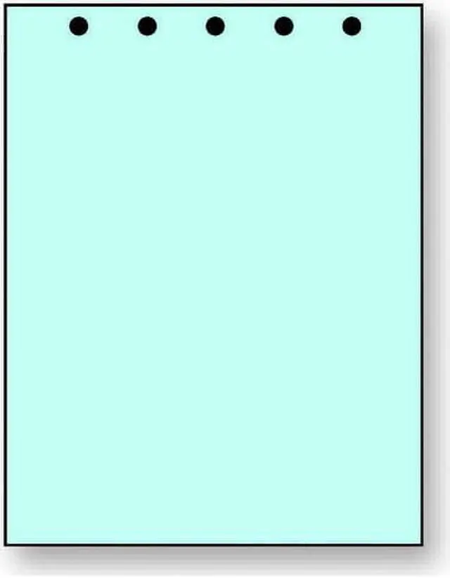 Main image of 8-1/2'' x 11" Laser Cut Sheet, 20# Blue Stock, 5 Hole Punch Top, 5/16" Diameter (Carton of 2500)